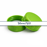 Light green 38 mm tablet container cap with EPE liner for pharmaceutical, supplement and pill packaging