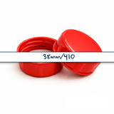 Red 38 mm tablet container with EPE liner for pharmaceutical, supplement and pill packaging