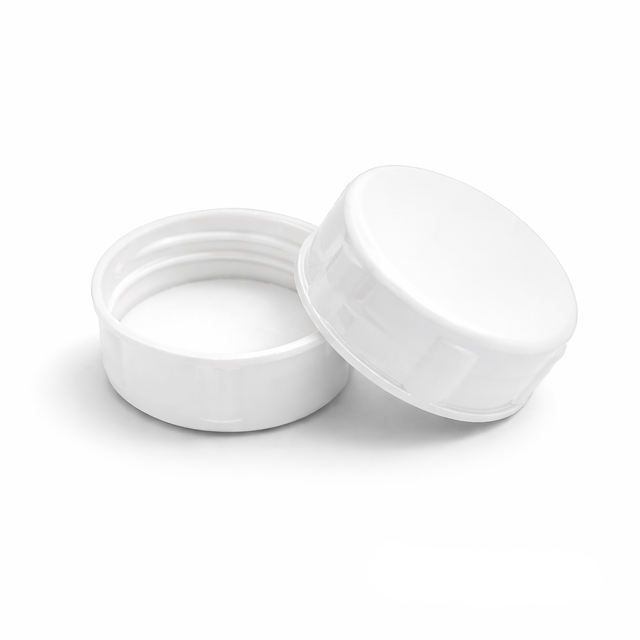 White 38 mm tablet container with EPE liner for pharmaceutical, supplement and pill packaging