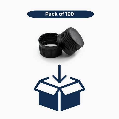 Tamper Evident Cap with EPE Liner (28 mm) - Black