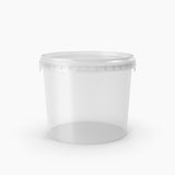 Clear plastic bucket with lid – 5L size