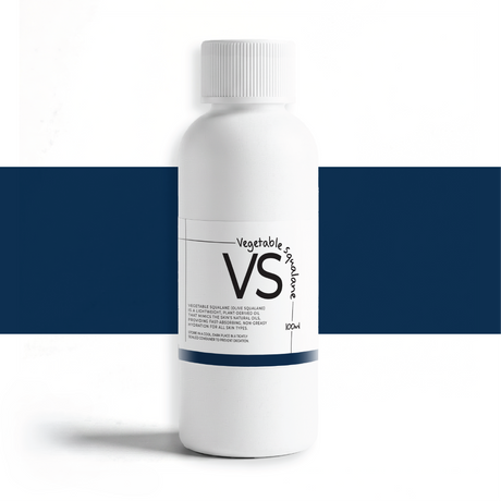 Vegetable Squalane 100ml cosmetic oil from olives, fast-absorbing and non-greasy, mimics natural skin oils for hydration and skin barrier support