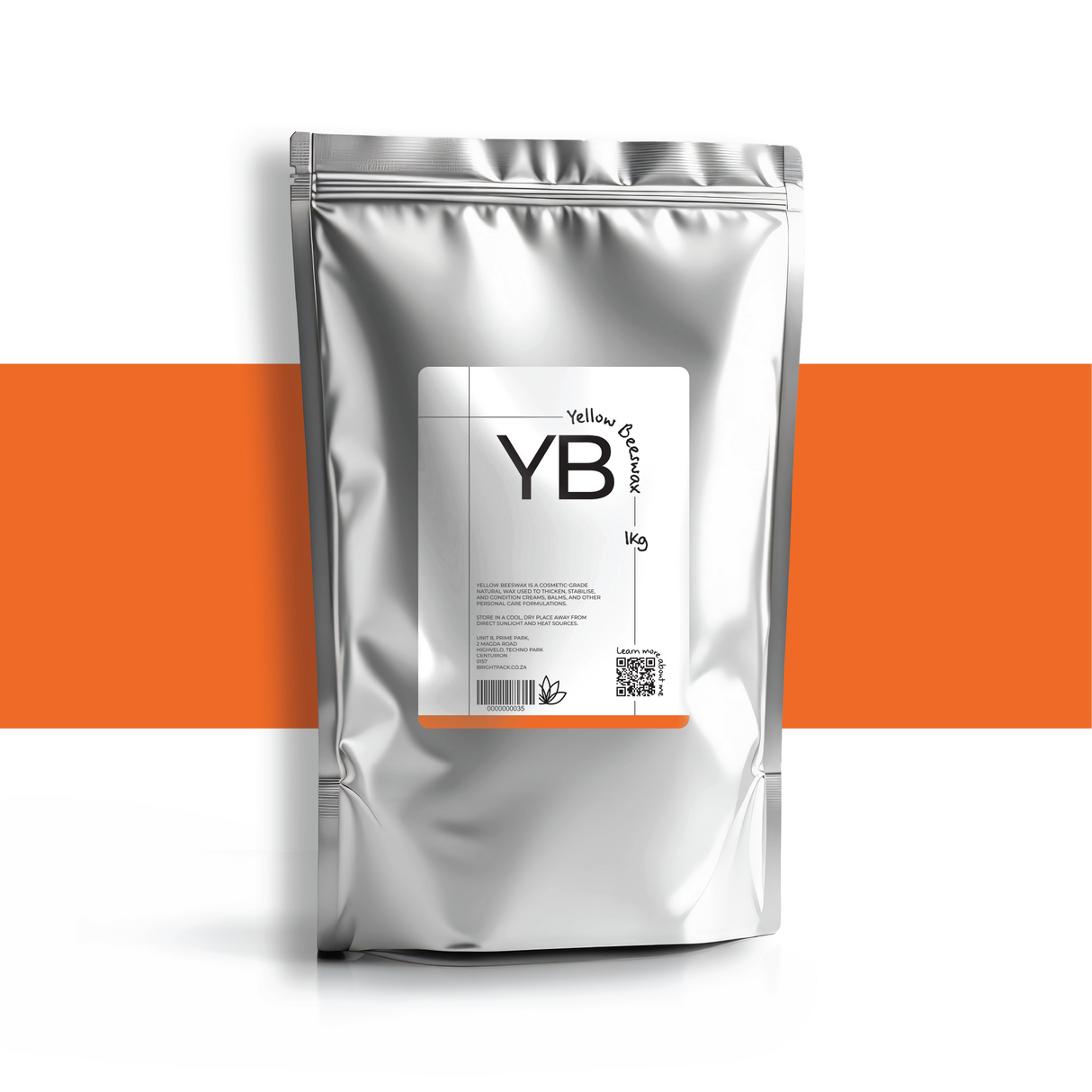 1Kg Yellow Beeswax cosmetic grade, natural wax used in lip balms, creams, candles, and formulations for structure and skin conditioning