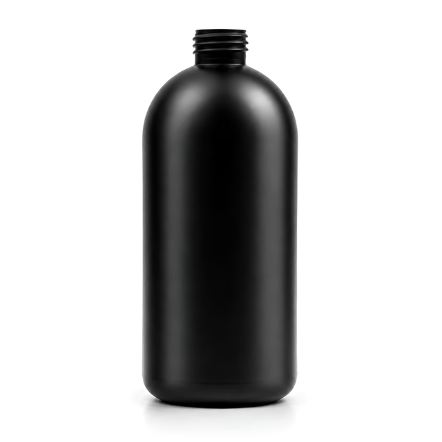 500ml Black HDPE Boston Bottle 24/410 mm is a robust and versatile packaging solution, perfect for a variety of liquids, including shampoos, conditioners, and cleaning solutions.