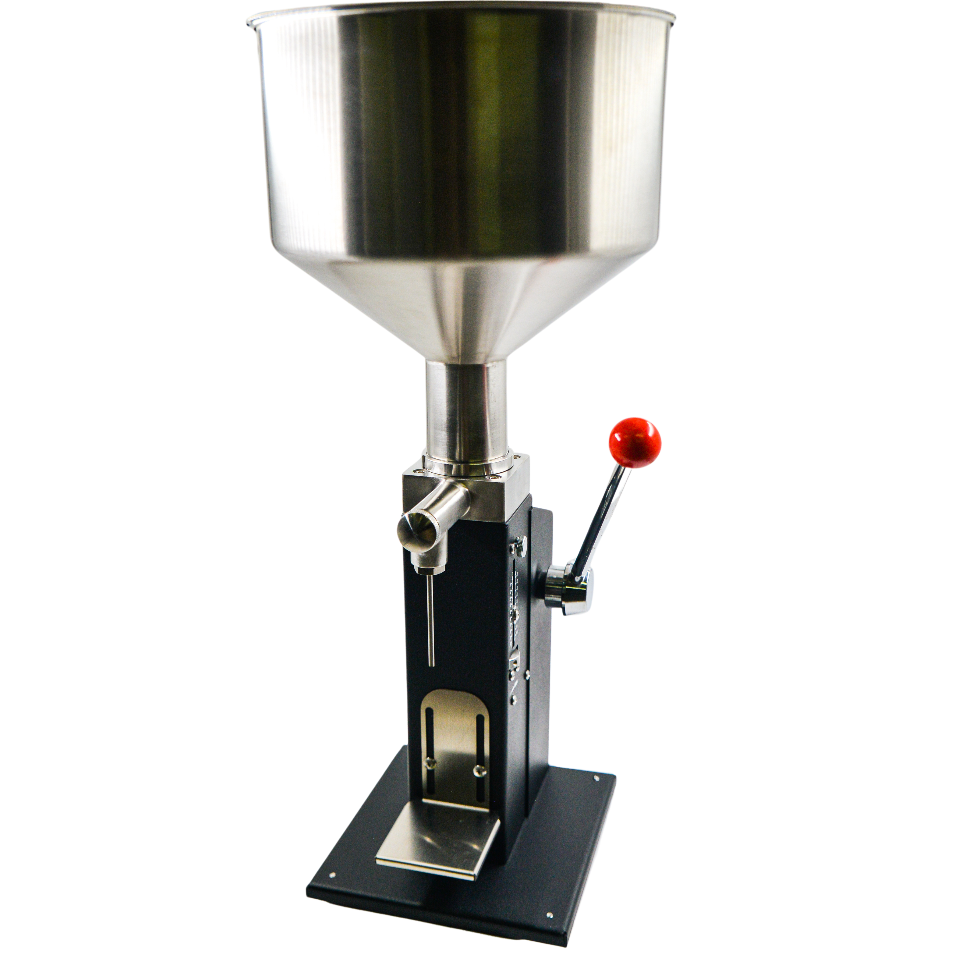 A03 manual filling machine tilted front angle view