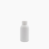 50ml HDPE Boston Bottle (24mm neck) - No Closure - White