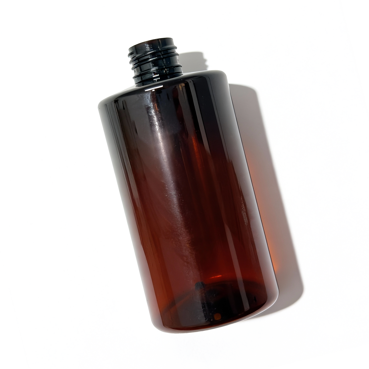 310ml PET Sharp Cylindrical Bottle (24mm neck) - No Closure - Amber