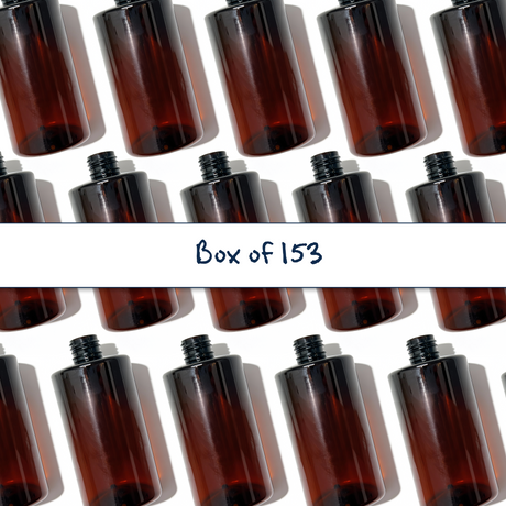 310ml PET Sharp Cylindrical Bottle (24mm neck) - No Closure - Amber