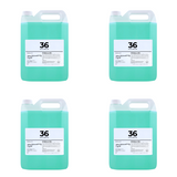 Four Brightpack Ultra Dishwashing Liquid #36 5L jerry cans displayed together for bulk pack option