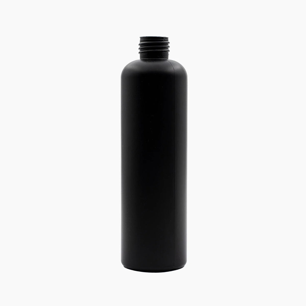 250ml HDPE Boston Tall Bottle (24mm neck) - No Closure - Black