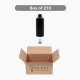 200ml HDPE Boston Bottles (24mm neck) - No Closure - Black