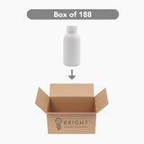 50ml HDPE Boston Bottle (24mm neck) - No Closure - White