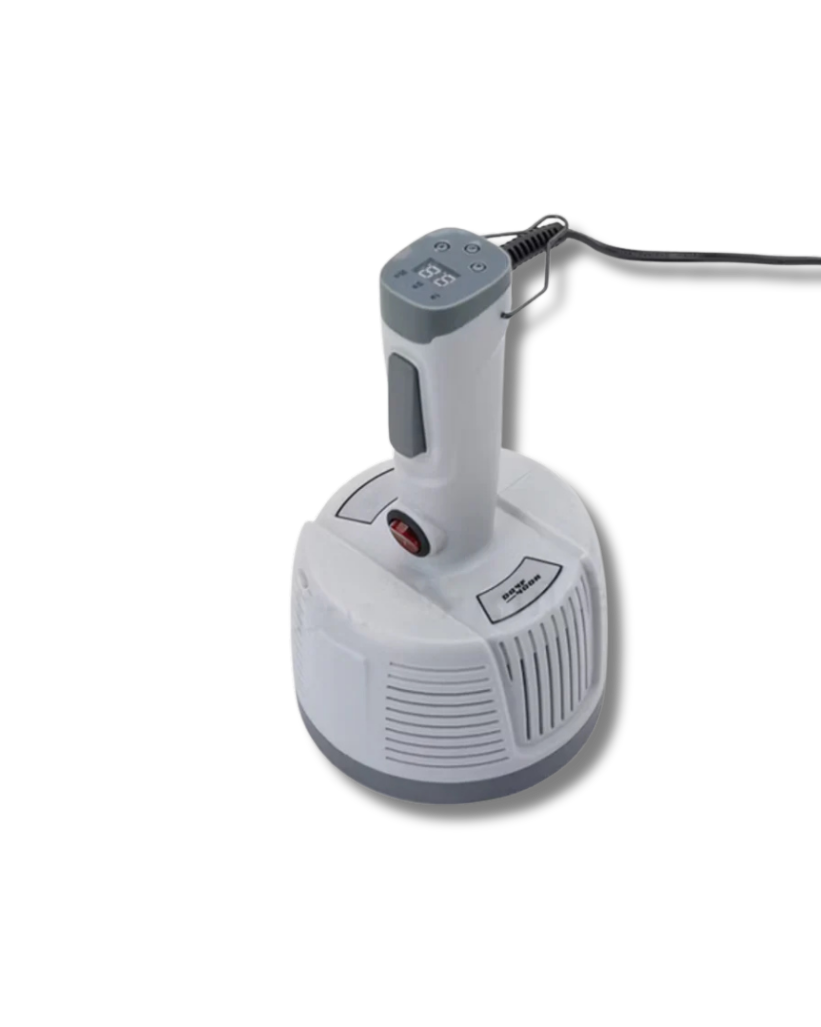 A induction sealing machine designed to provide airtight seals for plastic and glass bottles, ideal for small production runs.