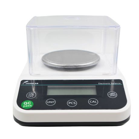 Precision balance scale 0.01g front angle view