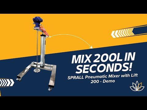 SPRALL Pneumatic Mixer with Pneumatic Lift 200