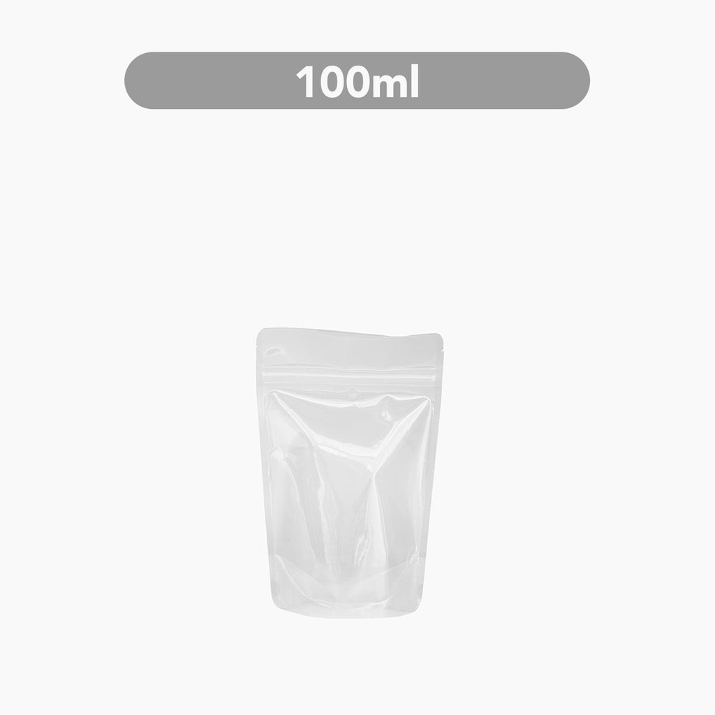 100ml Clear Stand-Up Pouches (Zipper)