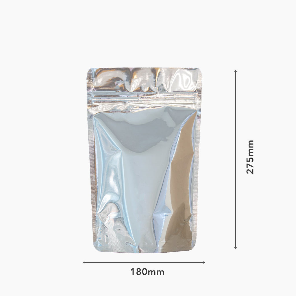 Metallic Stand-Up Pouches (Zipper) - Shop Packaging Online | Bright Packaging & Raw Materials SA