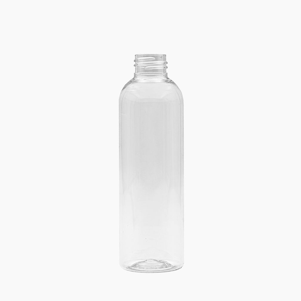 Clear 200ml PET Boston Tall Bottle On White Background | Plastic Packaging | Brightpack Plastic & Glass Packaging