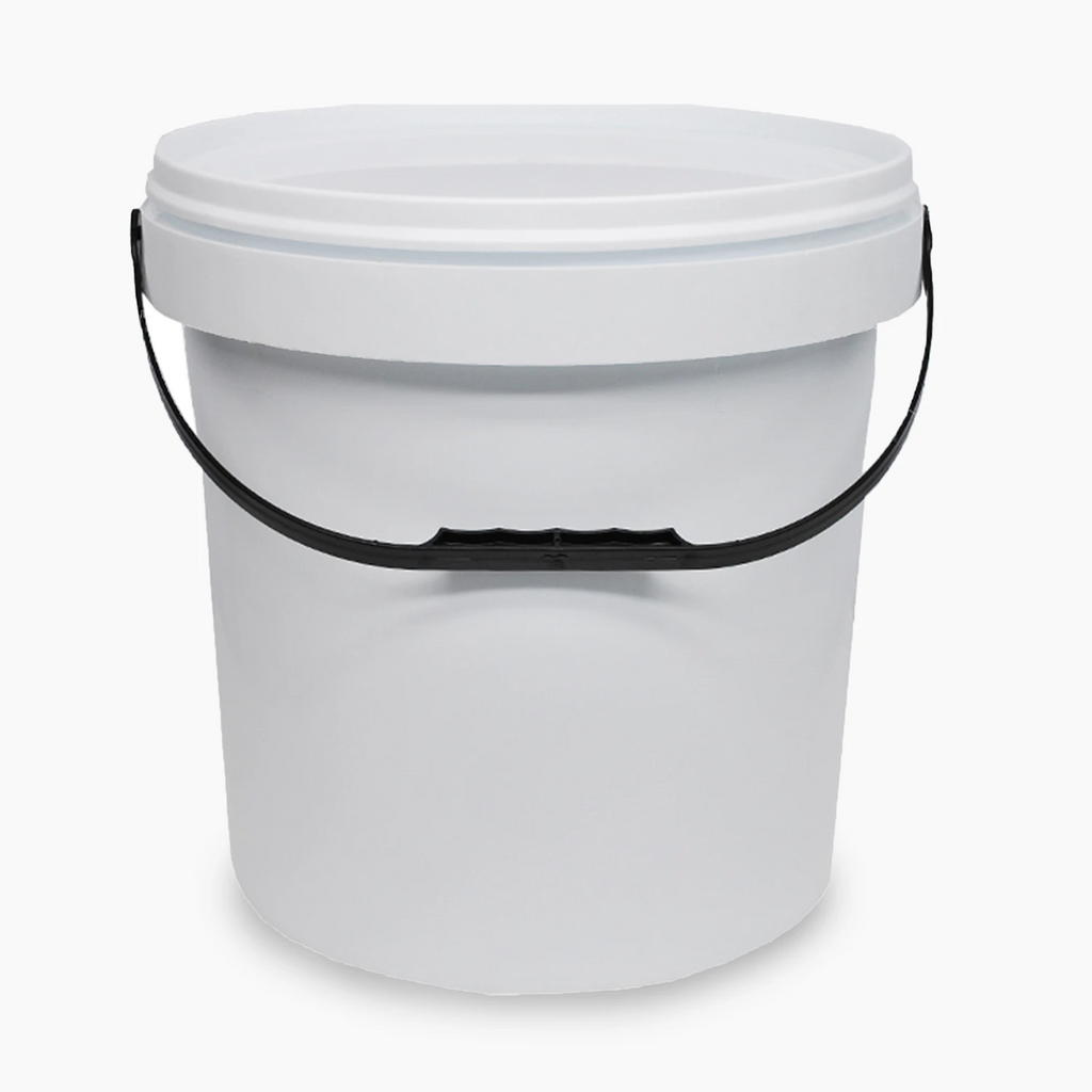 White 20L HDPE Bucket Tamper Evident On White Background | Plastic Packaging | Brightpack Plastic & Glass Packaging