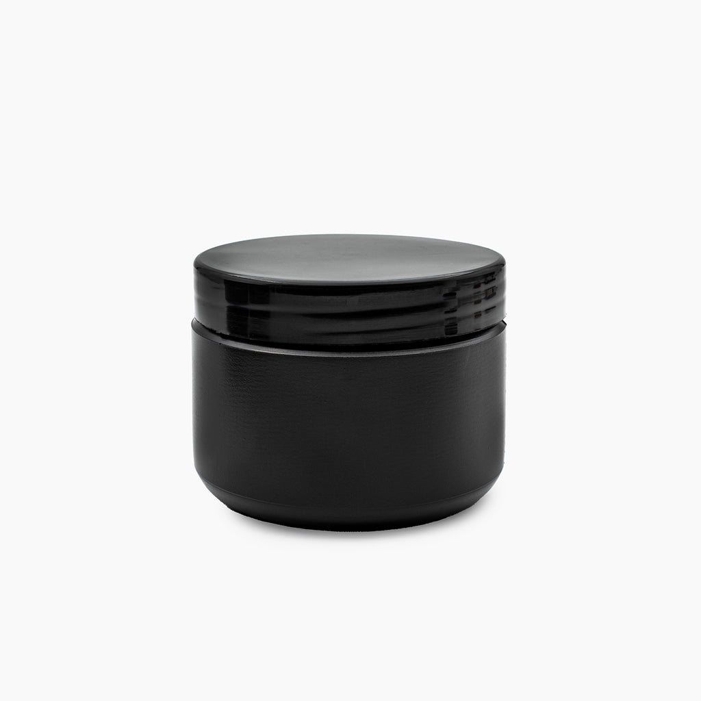 250g Black HDPE Jar (85mm neck) - Including Closure