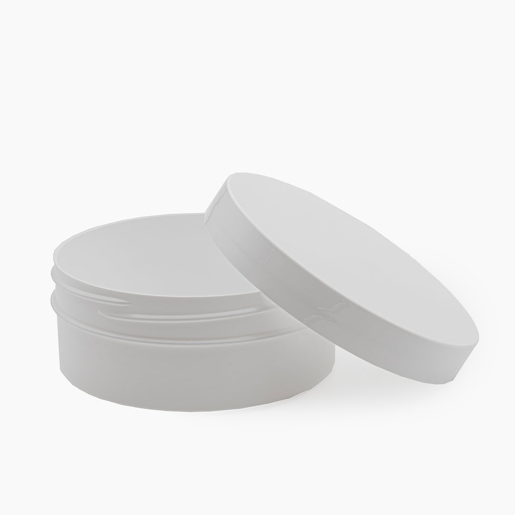 250ml White Body Butter Jar with White Lid