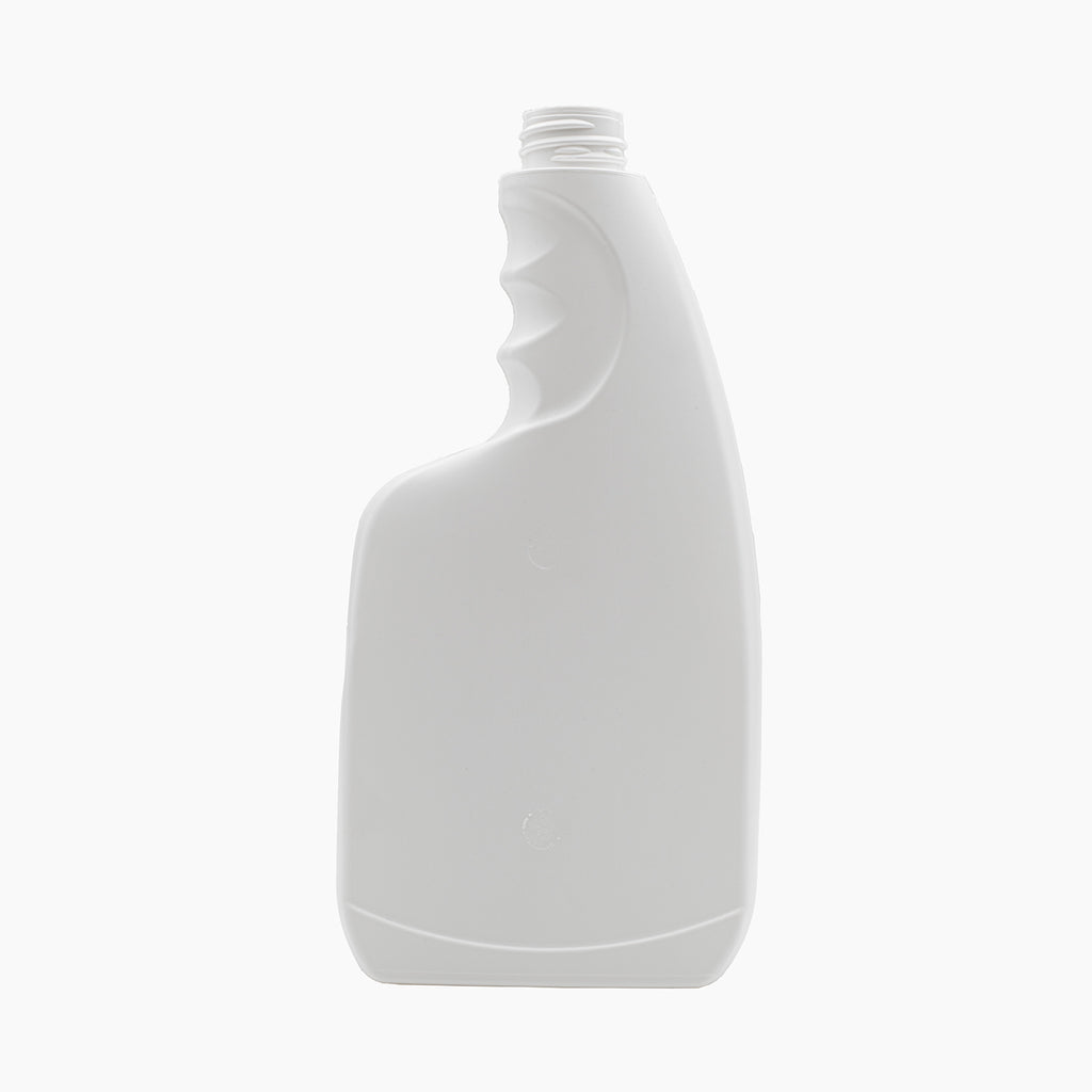 500ml White HDPE Fat Flat Spray Bottle (28mm Neck) - No Closure