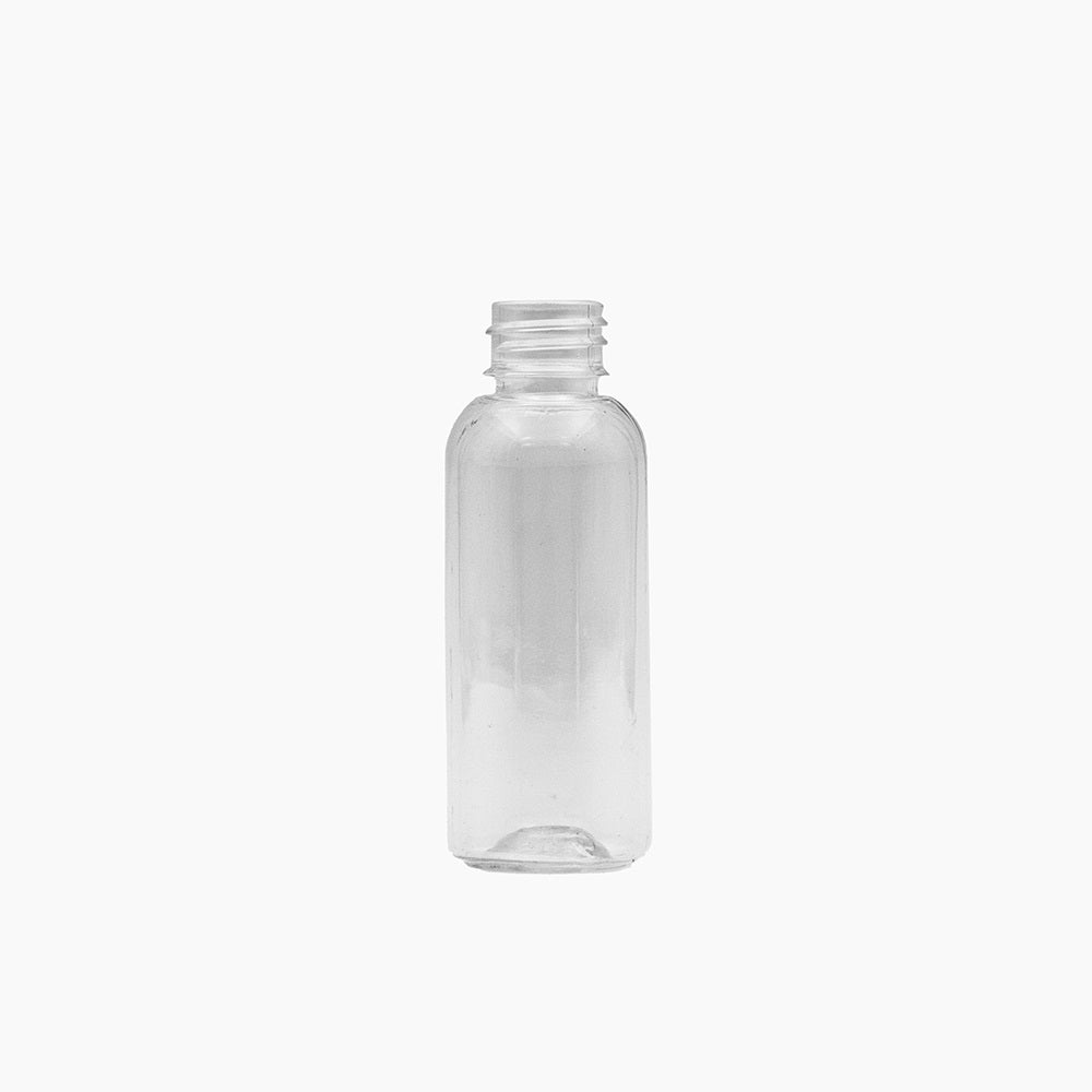 Clear 50ml PET Boston Tall Bottle On White Background | Plastic Packaging | Brightpack Plastic & Glass Packaging