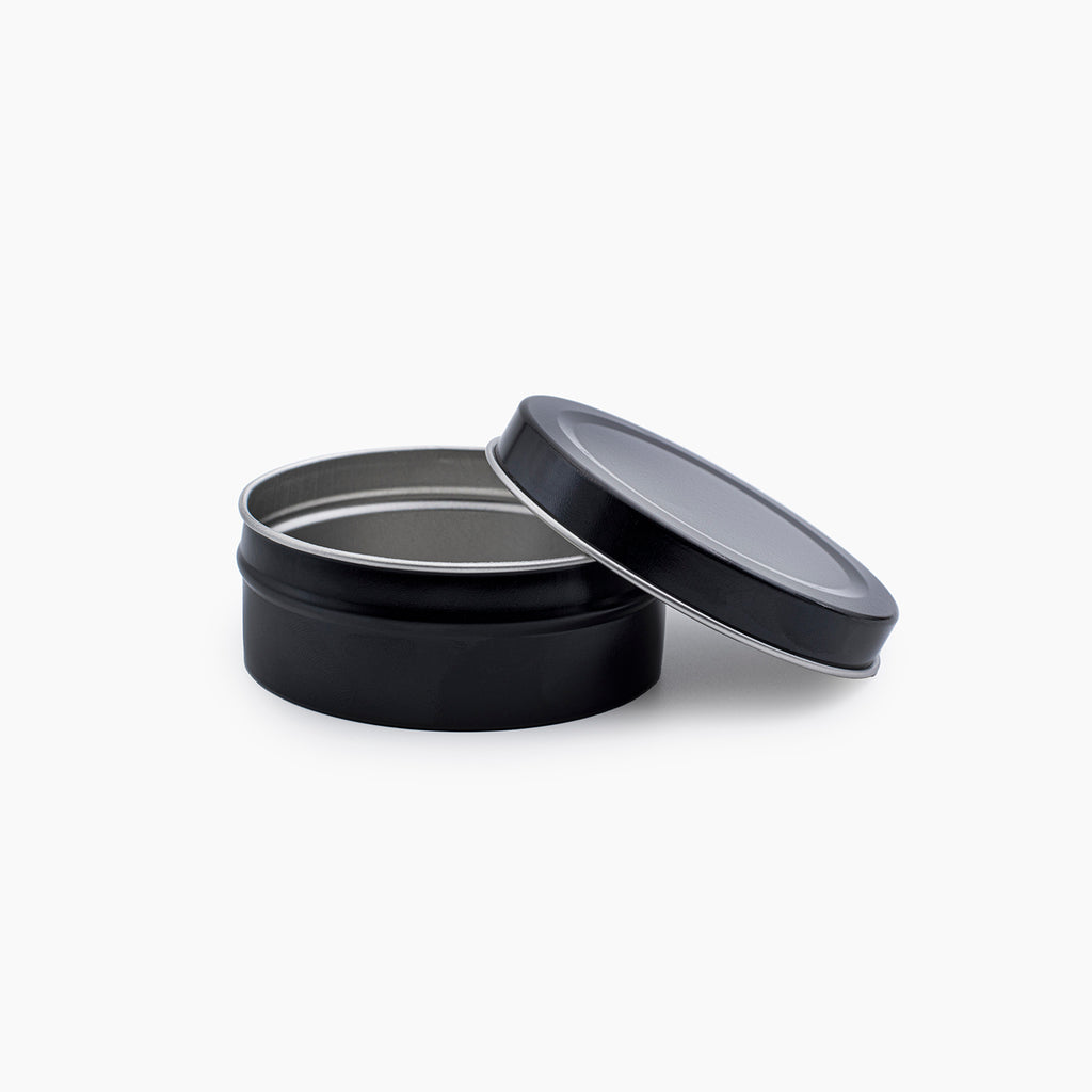 90ml Black Tin Container with Lid (75 grams) - Shop Packaging Online | Bright Packaging & Raw Materials