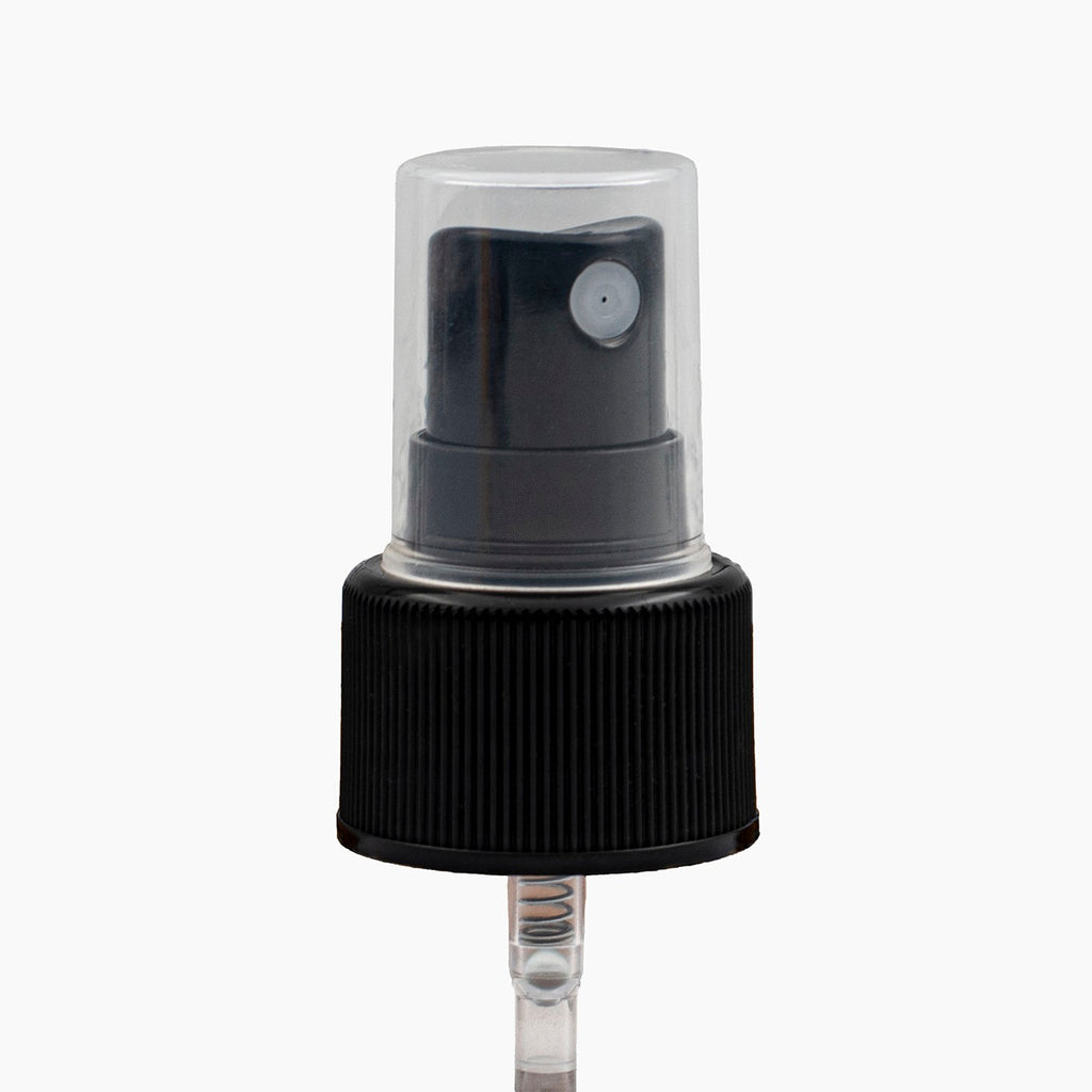 Black 24mm Plastic Mist Spray Cap On White Background | Brightpack Closures And Accessories