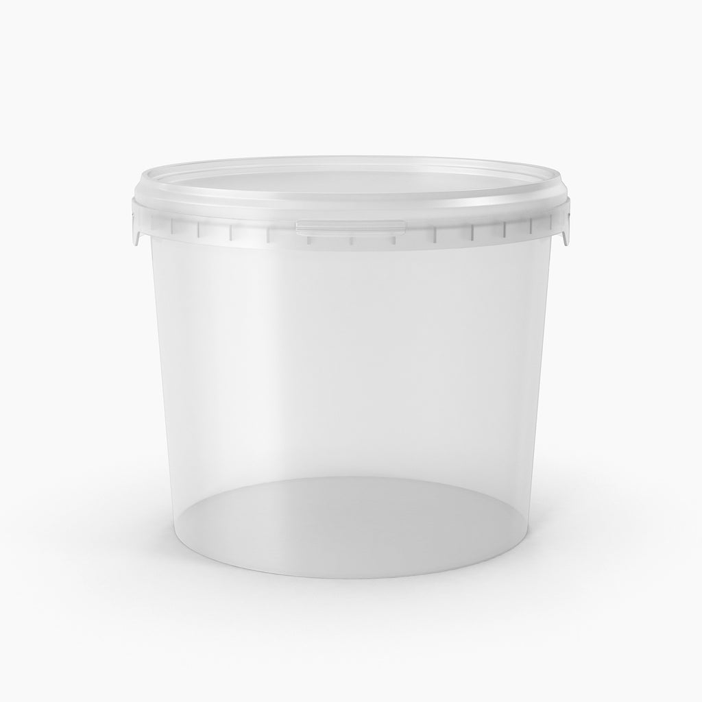 Transparent 10L Bucket Tamper Evident On White Background | Plastic Packaging | Brightpack Plastic & Glass Packaging
