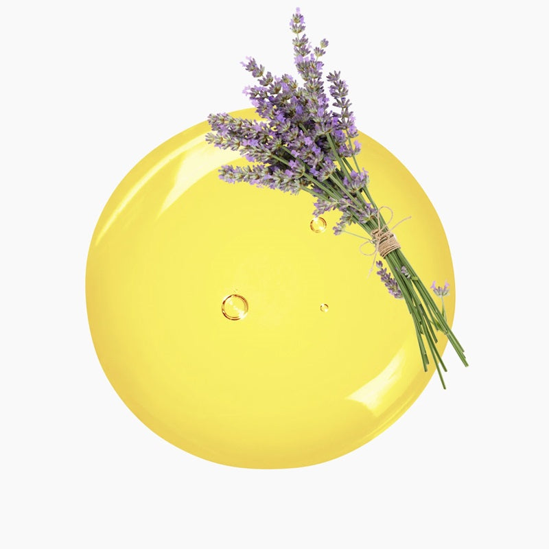Bouquet Of Lavender Flowers Atop A Circular Blob Of Yellow Oil | Bulk Oils | Brightpack Raw Materials